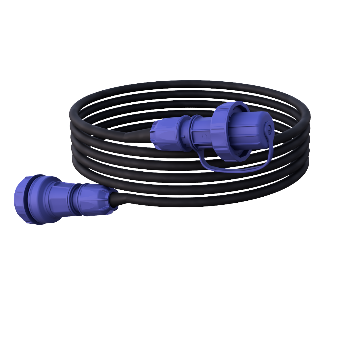 15m IP68 Schuko - IP68 Schuko trasnparent