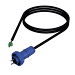 3m IP68 Schuko - 3-Pol Terminal transparent