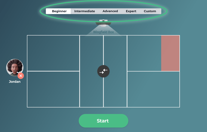 Wingfield UI showing Drill Target Zones