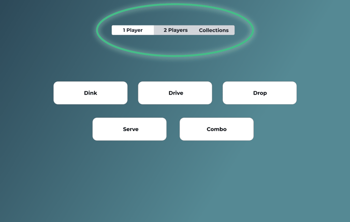 Wingfield UI showing selectable drill types
